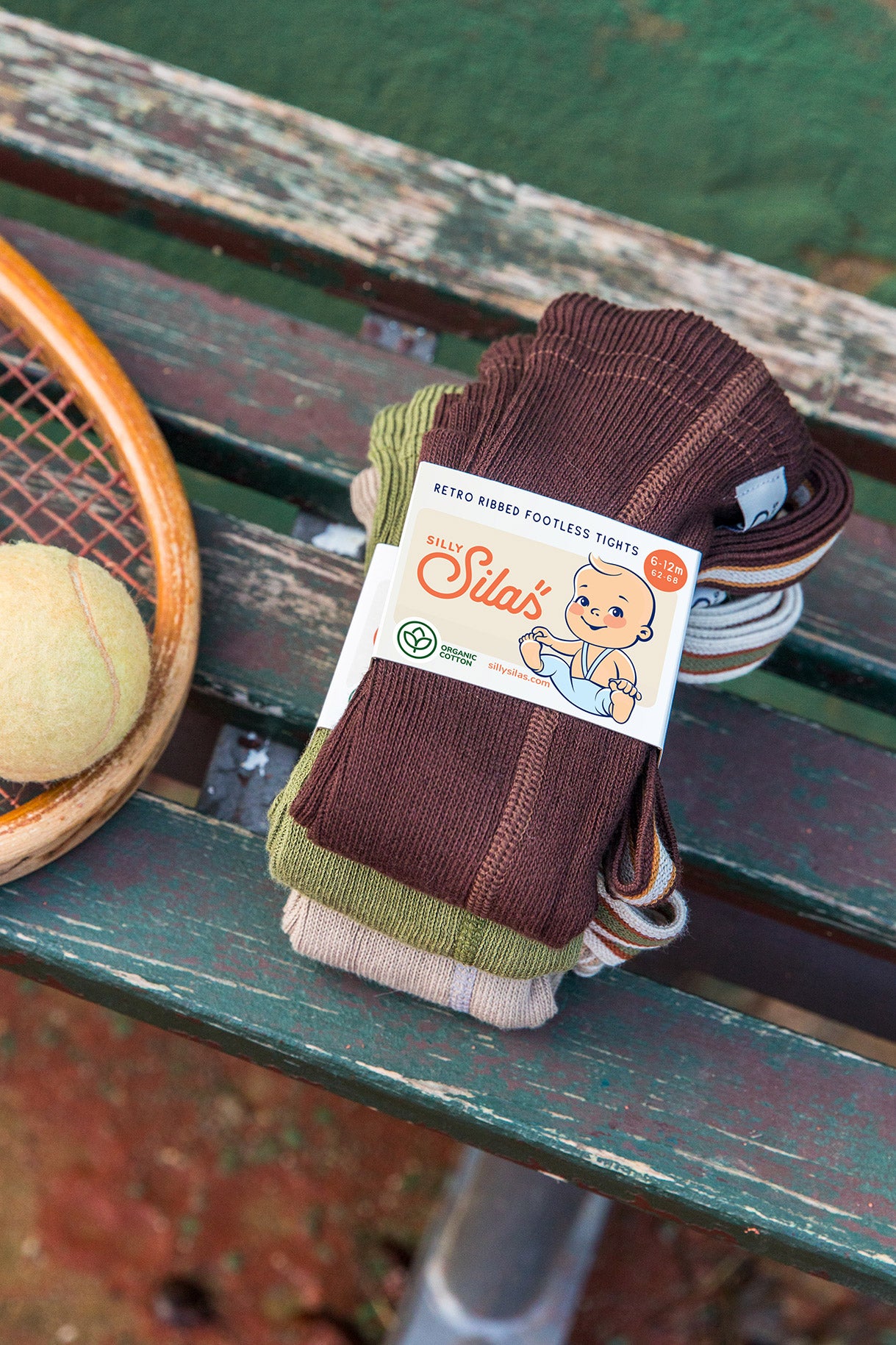 Classic Tights | Footless - Chocolate Brown Striped