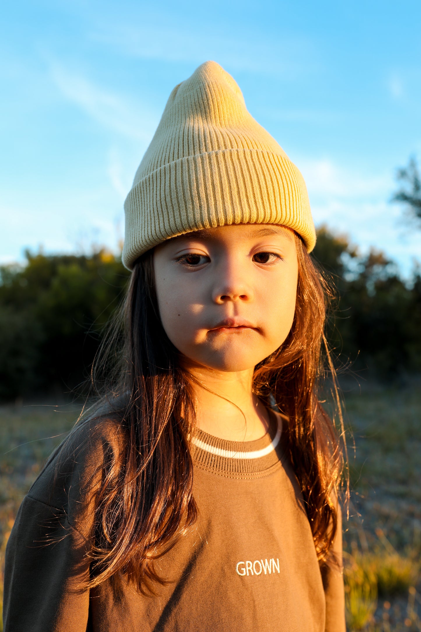 Knitted Pixie Beanie - Dusty Lime