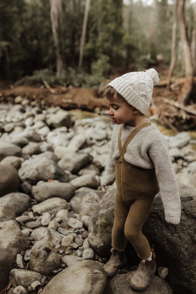 Teddy Tights | Footless - Acorn Brown
