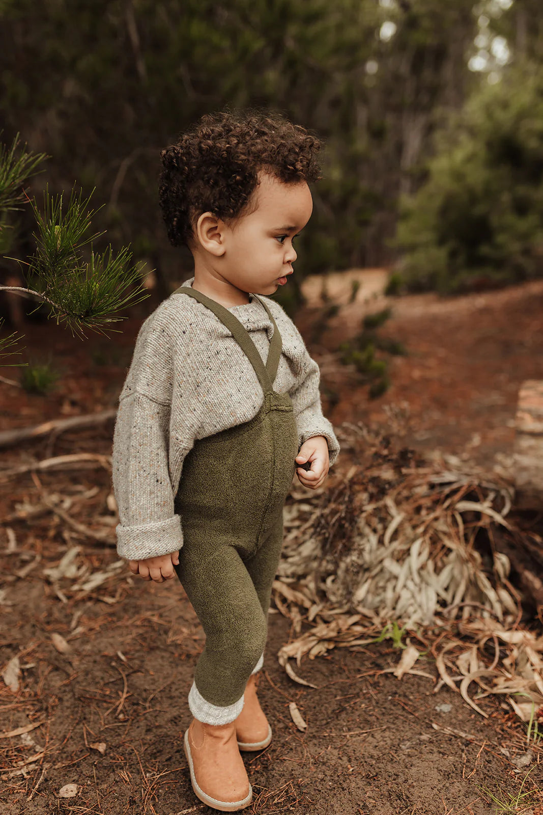 Teddy Tights | Footless - Olive