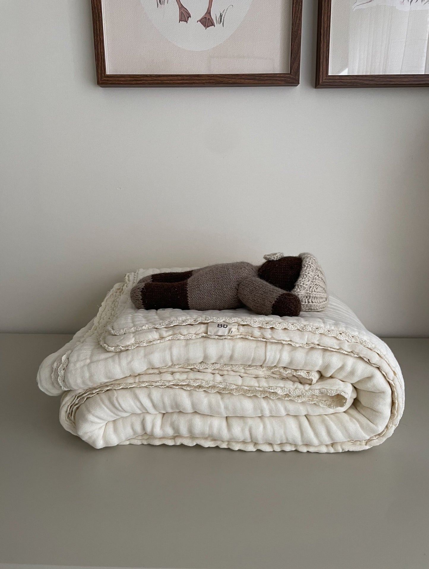 Organic Cotton Gauze Blanket - Coconut Cream