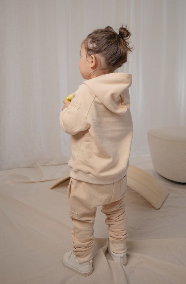 Organic Fleece Hoodie - Almond