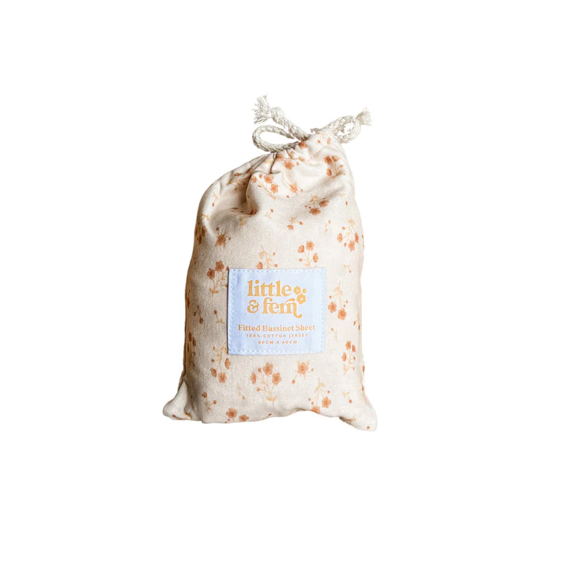 Bassinet Sheet - Paisley Cream