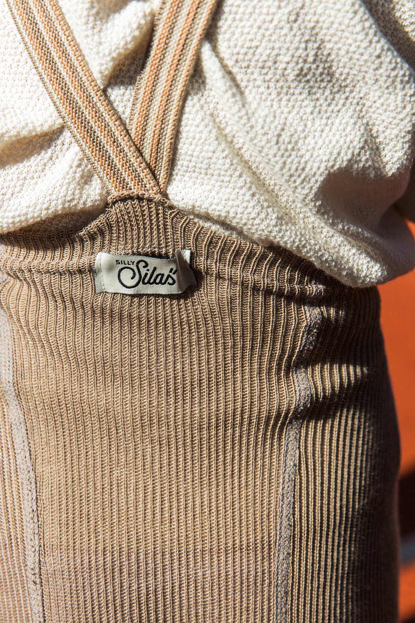Classic Tights | Footless - Oyster Grey Striped