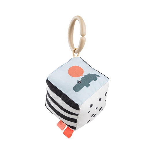 Contrast Baby Cube - Happy Clouds