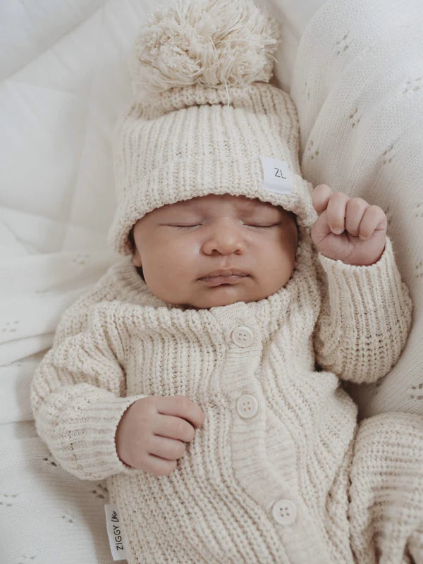 Classic Knit Romper - Honey