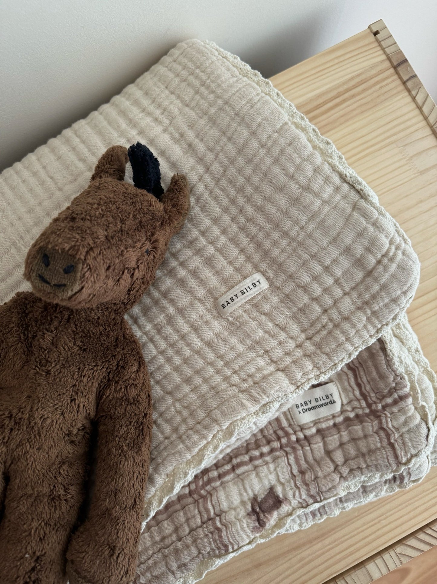 Organic Cotton Gauze Blanket - Tofu