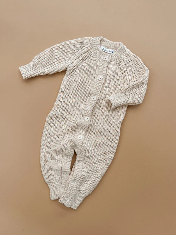 Classic Knit Romper - Honey