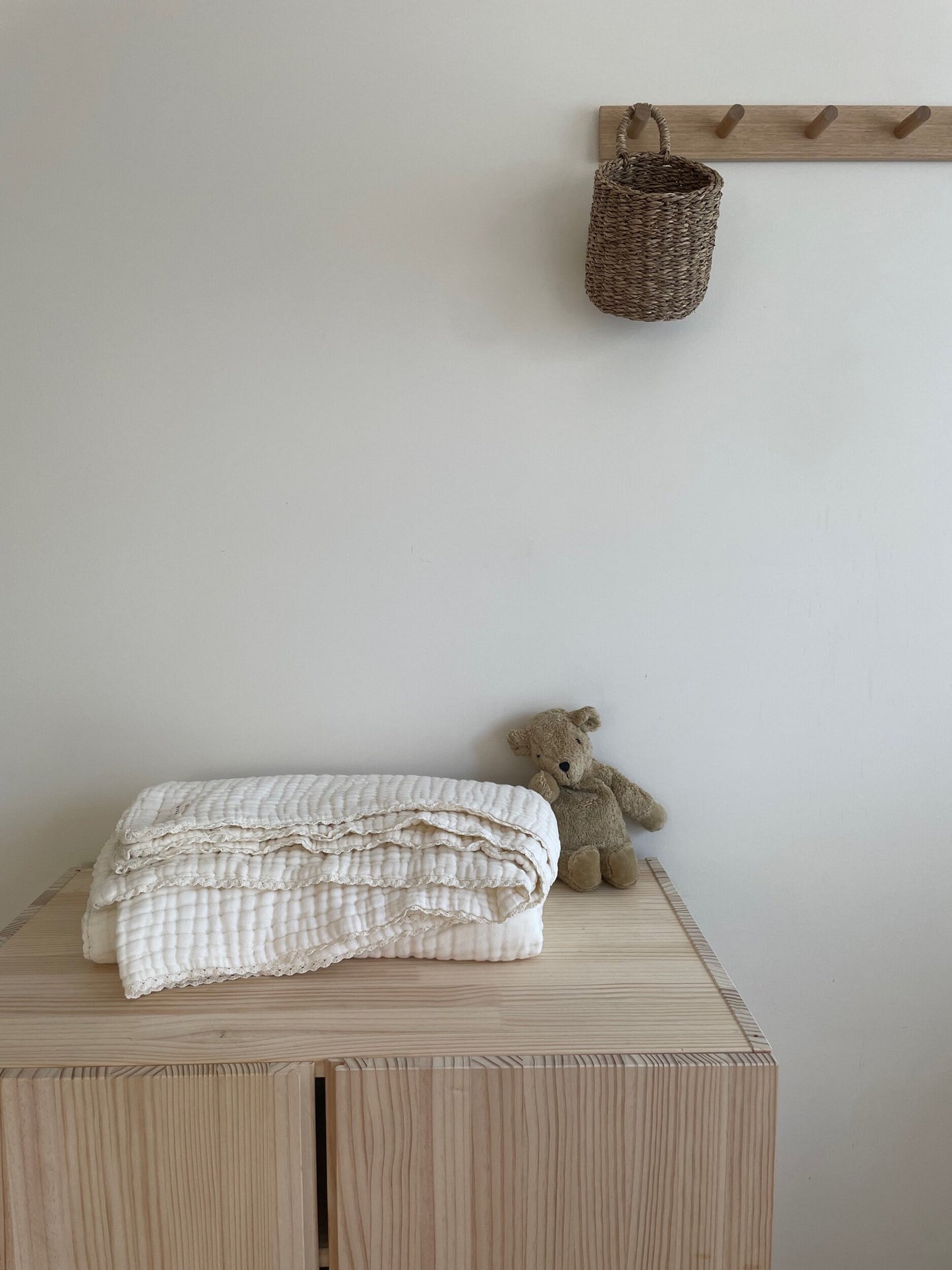Organic Cotton Gauze Blanket - Coconut Cream