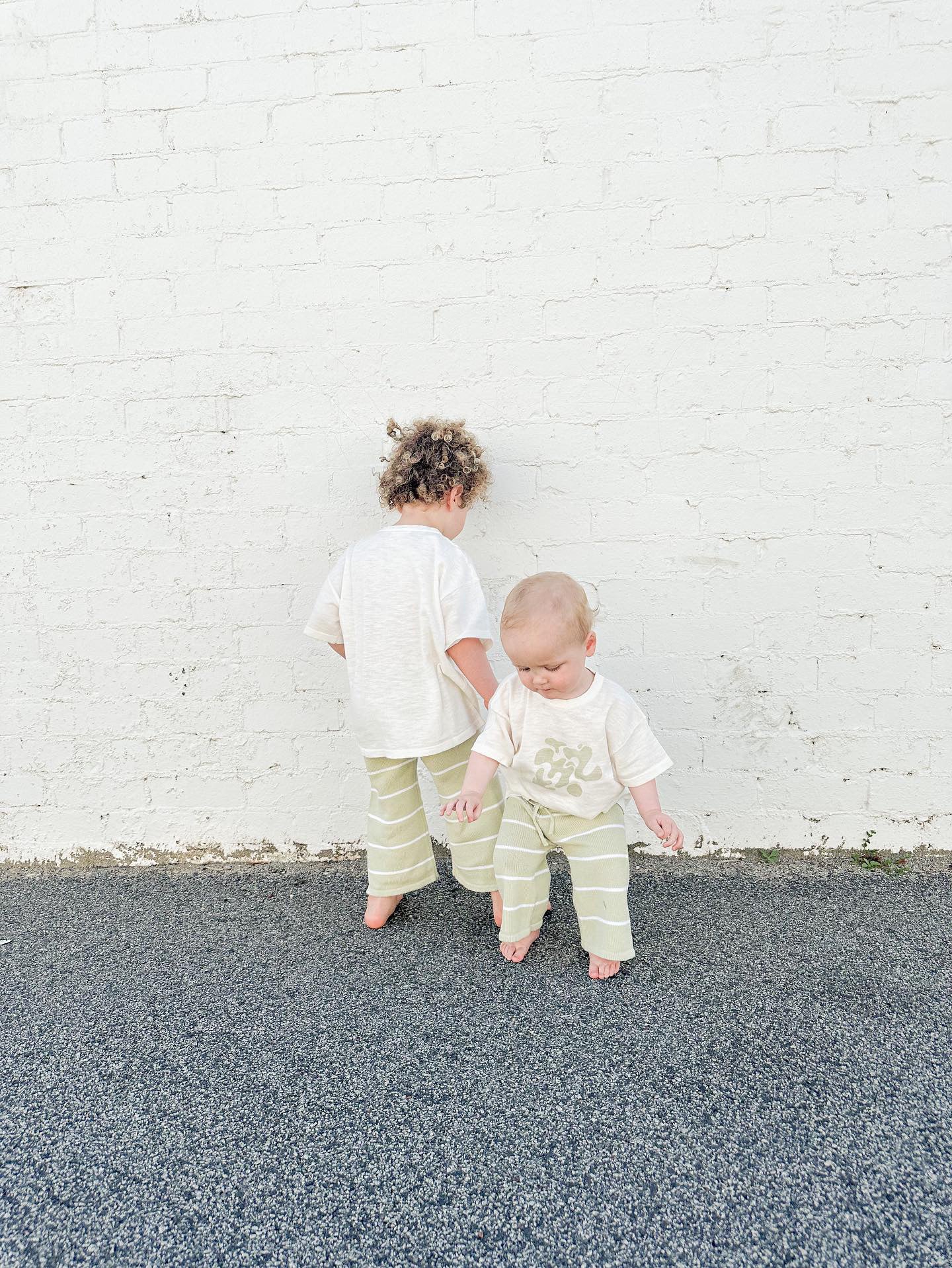 Cropped Pants - Fern Stripes