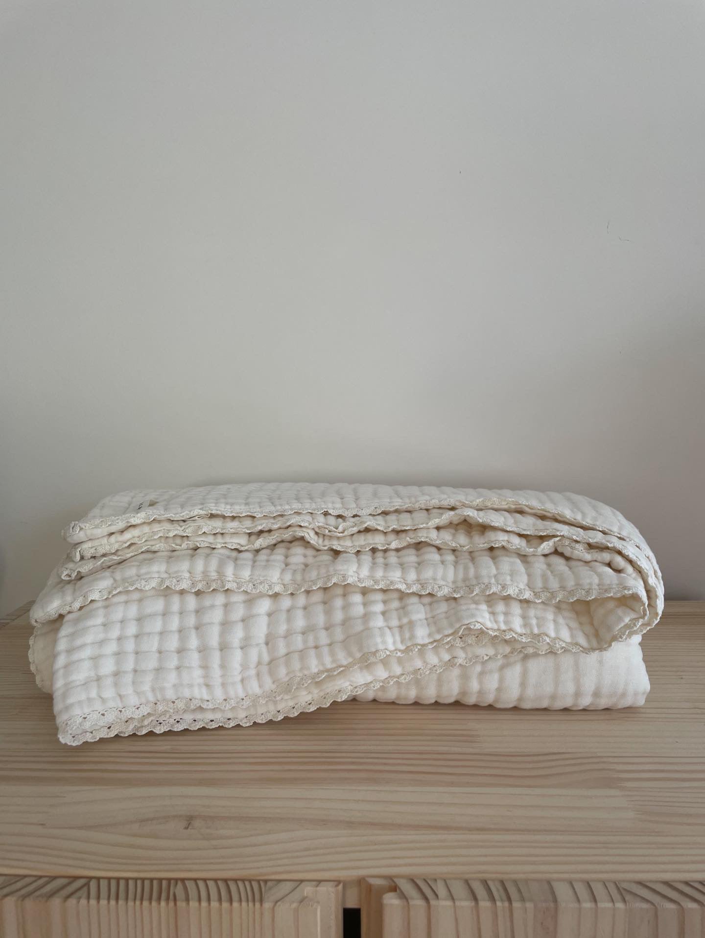 Organic Cotton Gauze Blanket - Coconut Cream