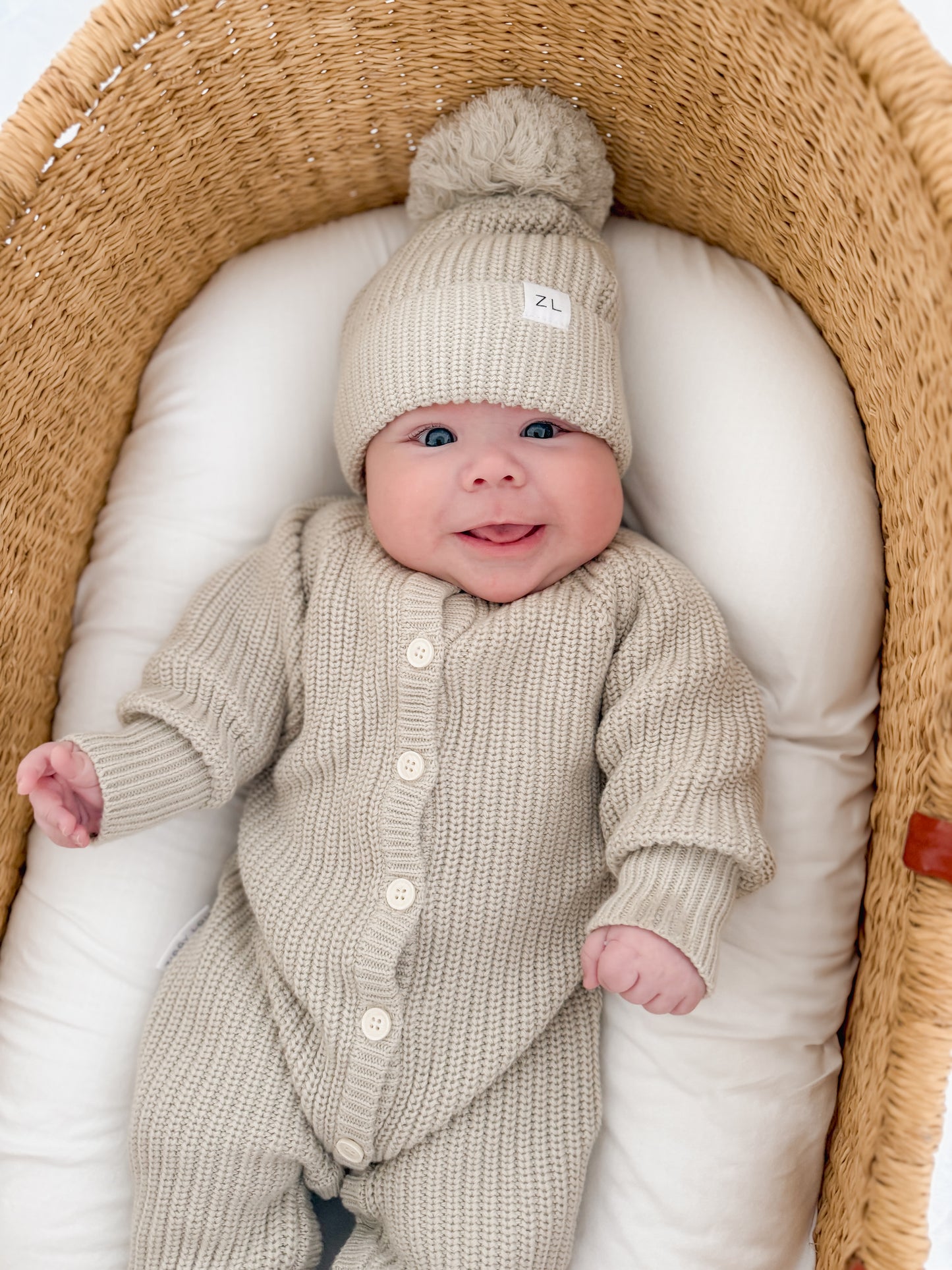 Classic Knit Romper - Moss