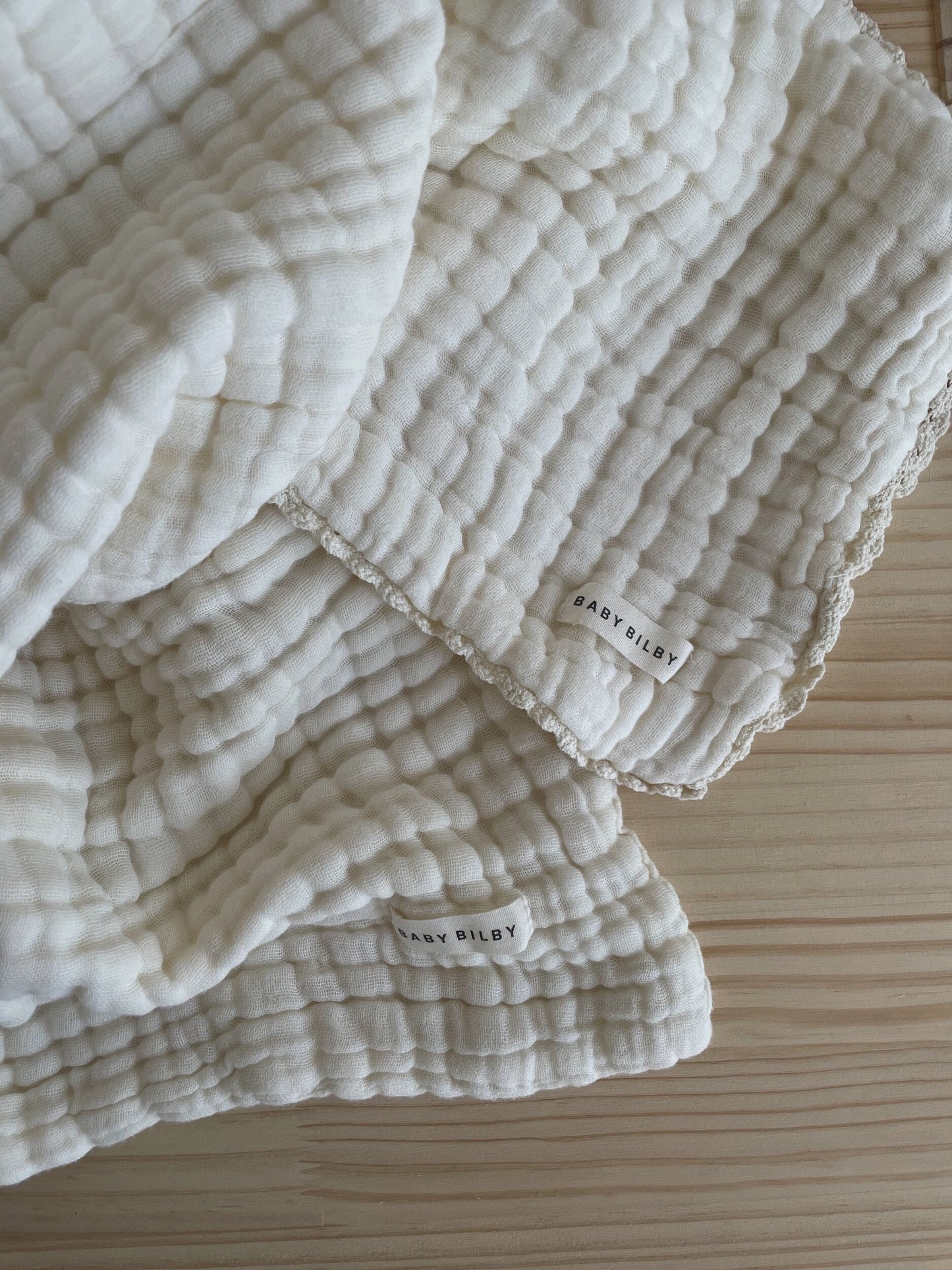 Organic Cotton Gauze Blanket - Coconut Cream