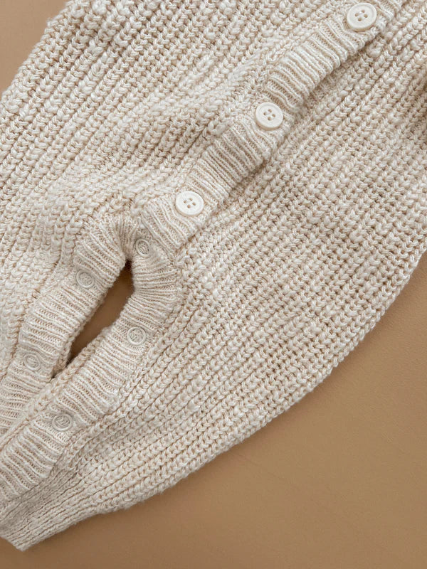 Classic Knit Romper - Honey