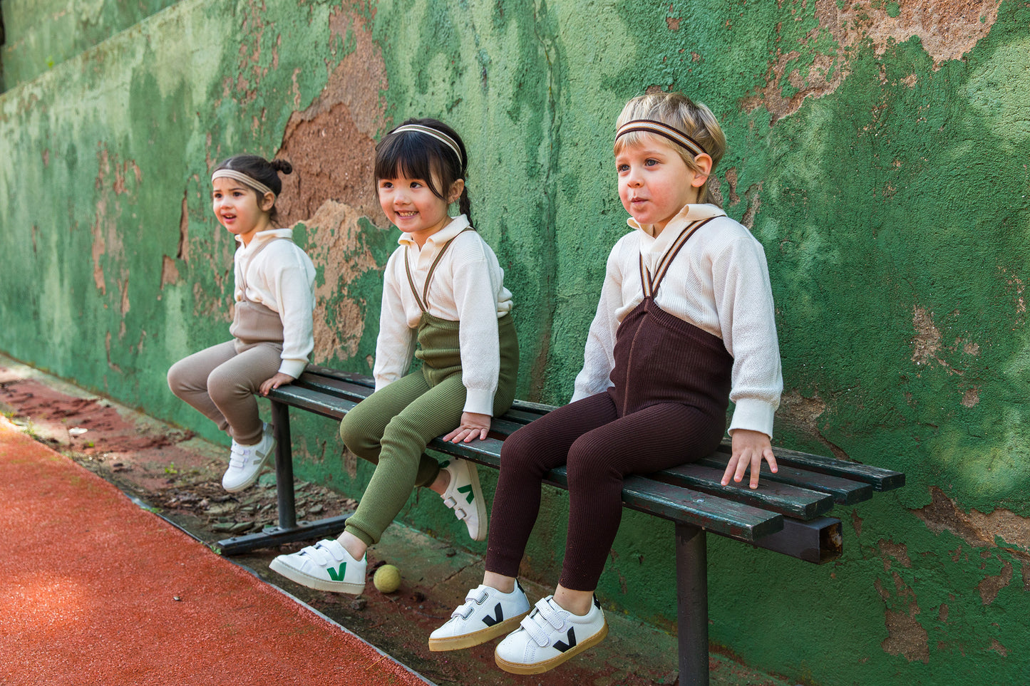 Classic Tights | Footless - Olive Striped