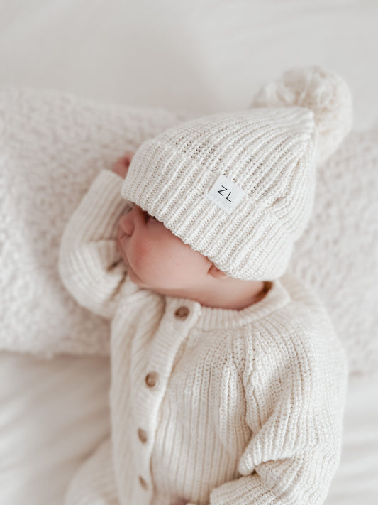 Beanie - Coconut | SIZE 1-2Y LEFT