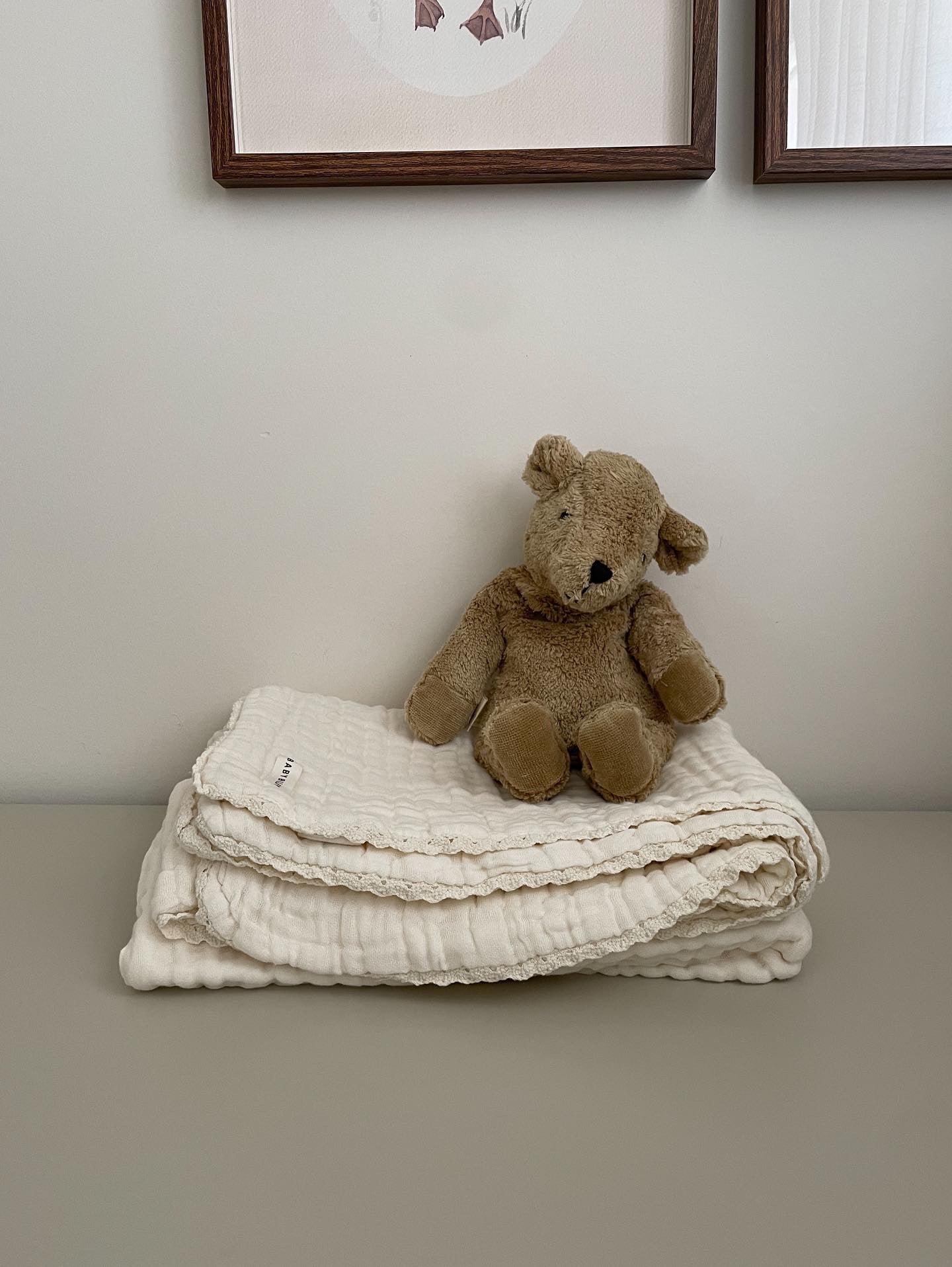 Organic Cotton Gauze Blanket - Coconut Cream