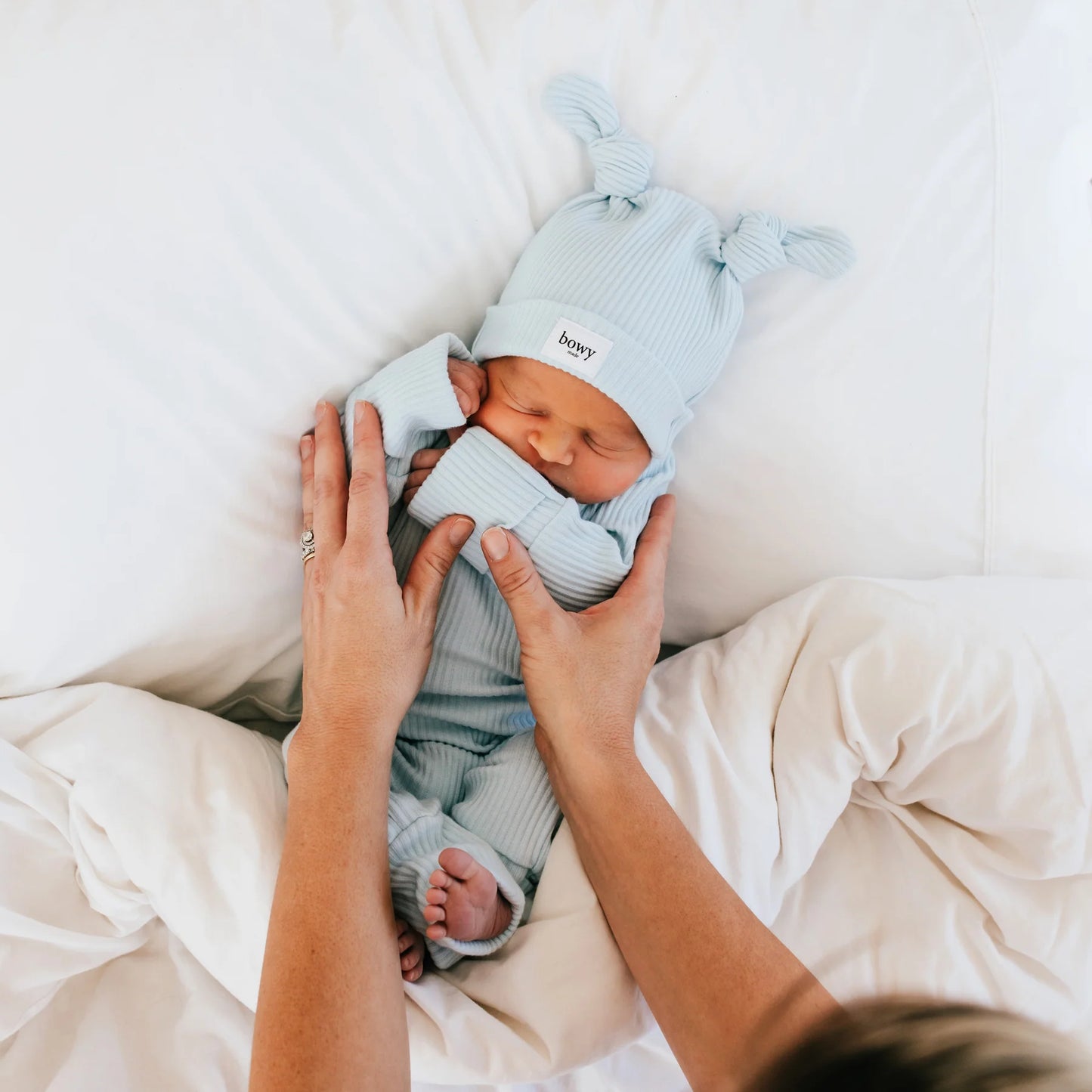 Ribbed Onesie - Powder Blue