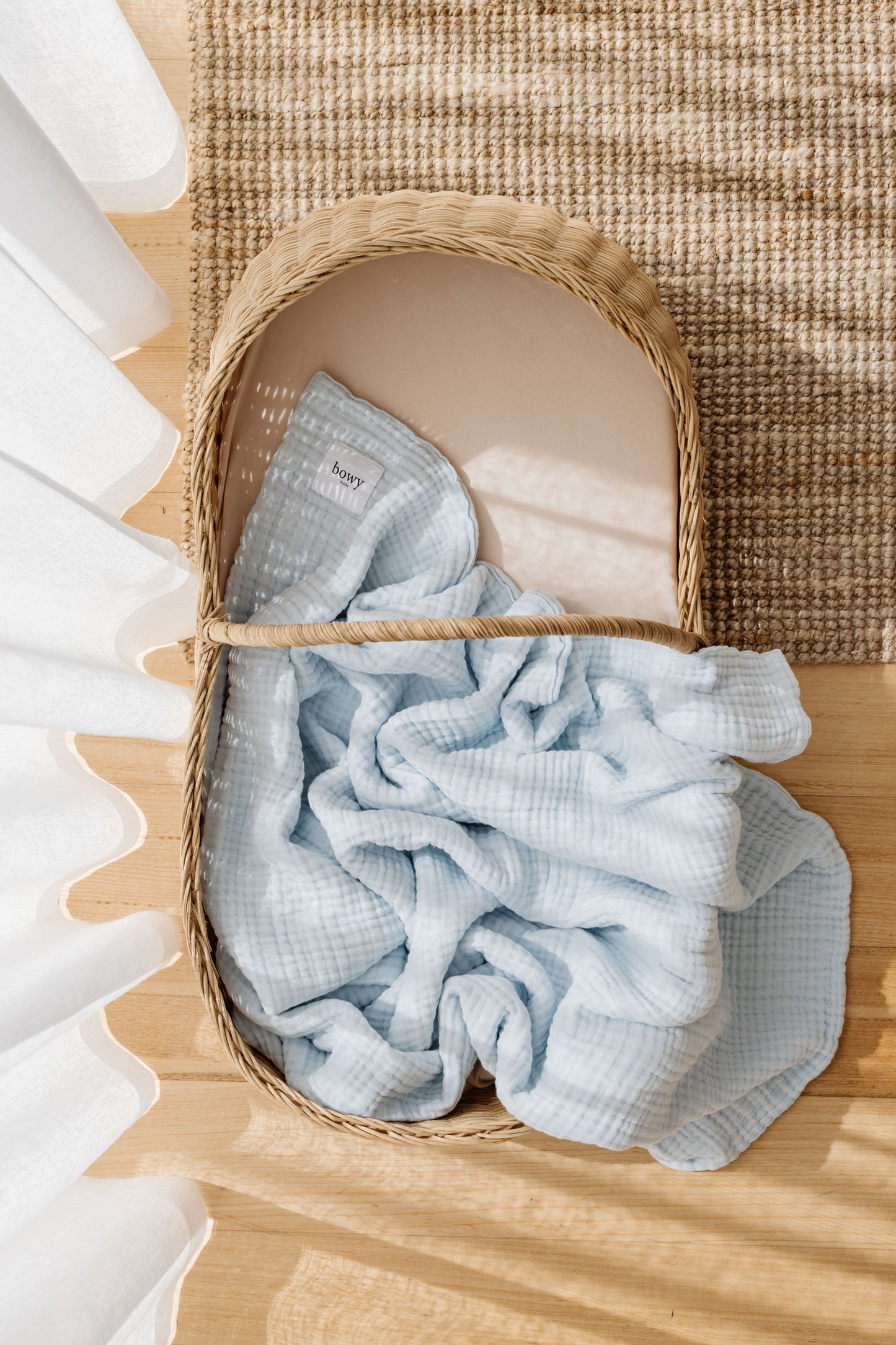Muslin Bubble Blanket - Powder Blue