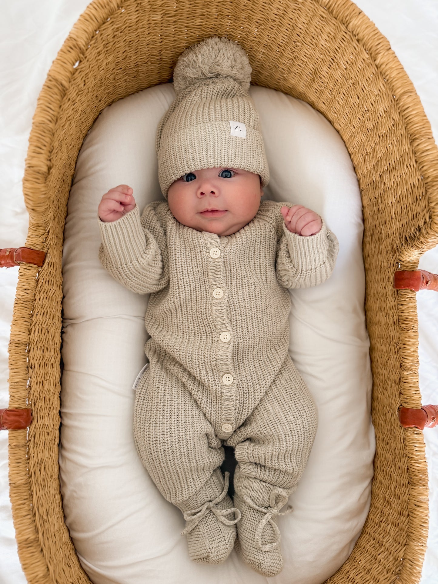 Classic Knit Romper - Moss