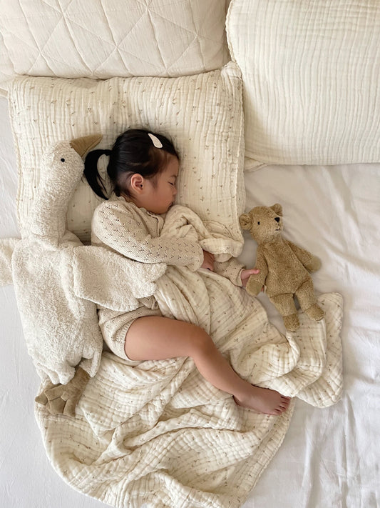Organic Cotton Gauze Blanket - Petal