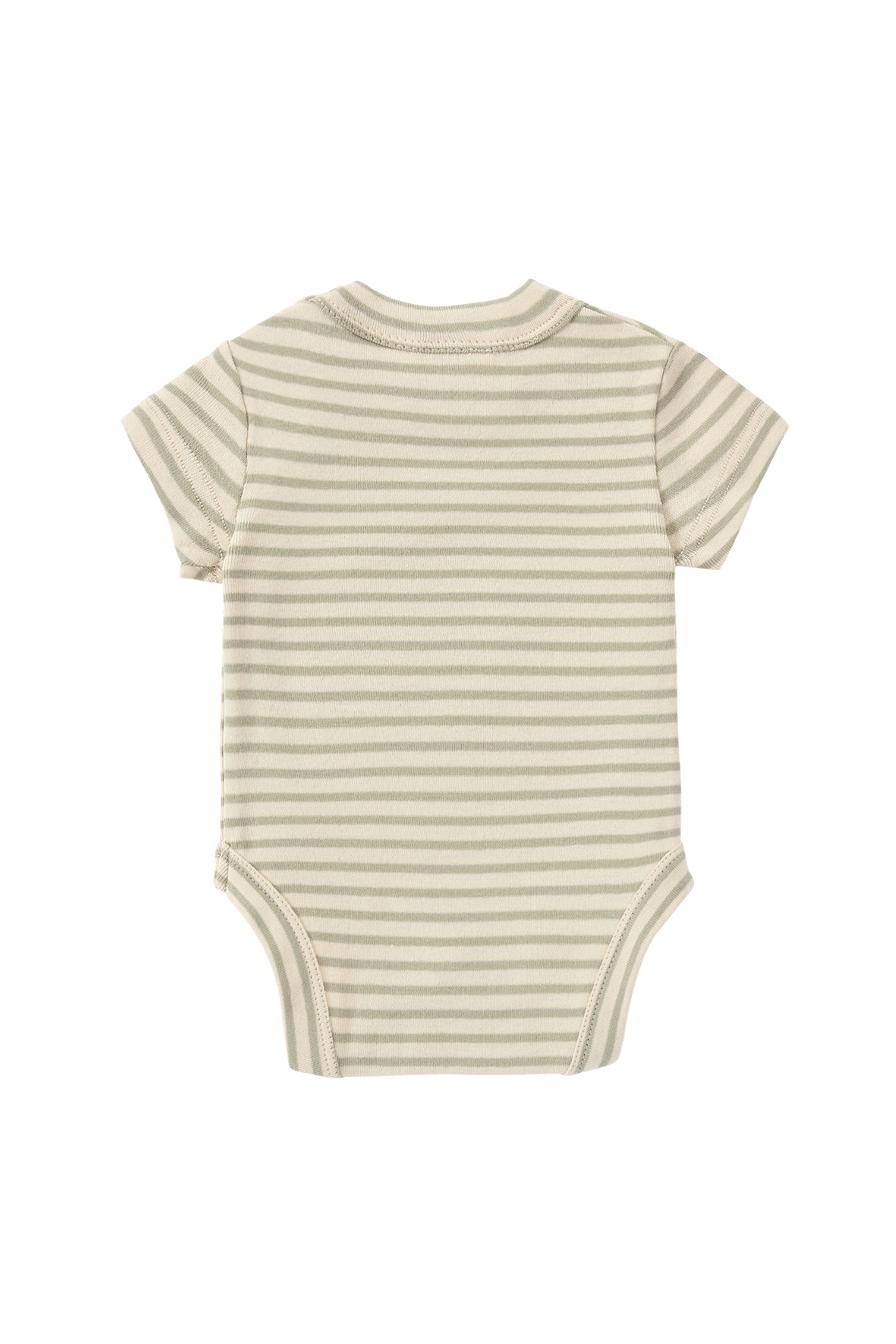 Organic S/S Classic Bodysuit - Sage Stripes