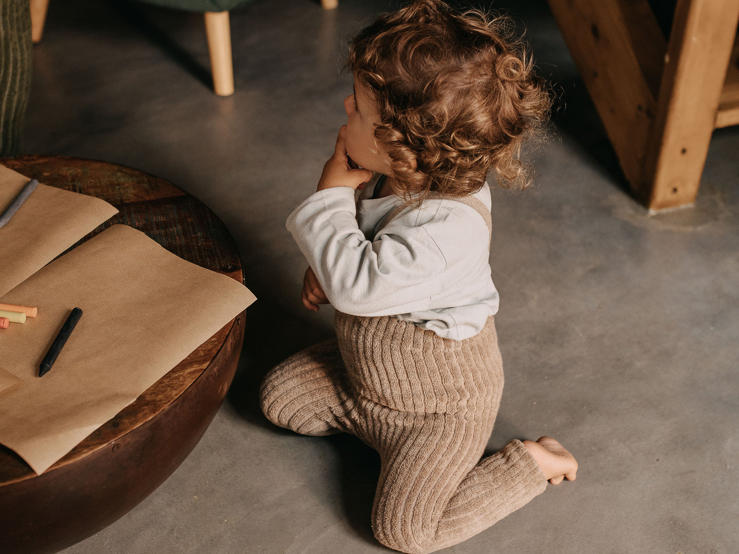 Granny Teddy Tights | Footless - Peanut Blend