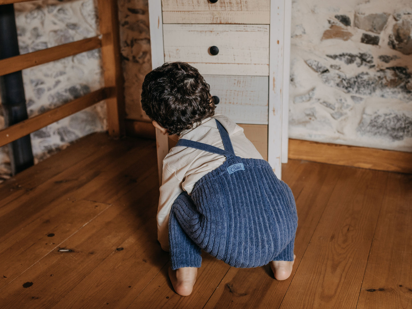 Granny Teddy Tights | Footless - Steel Blue Blend