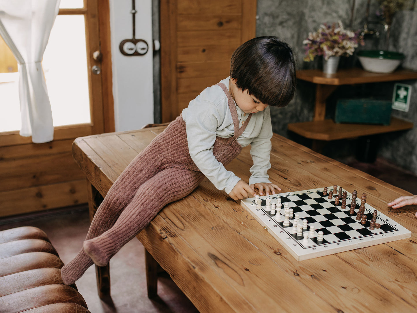 Granny Teddy Tights | Footed - Granola