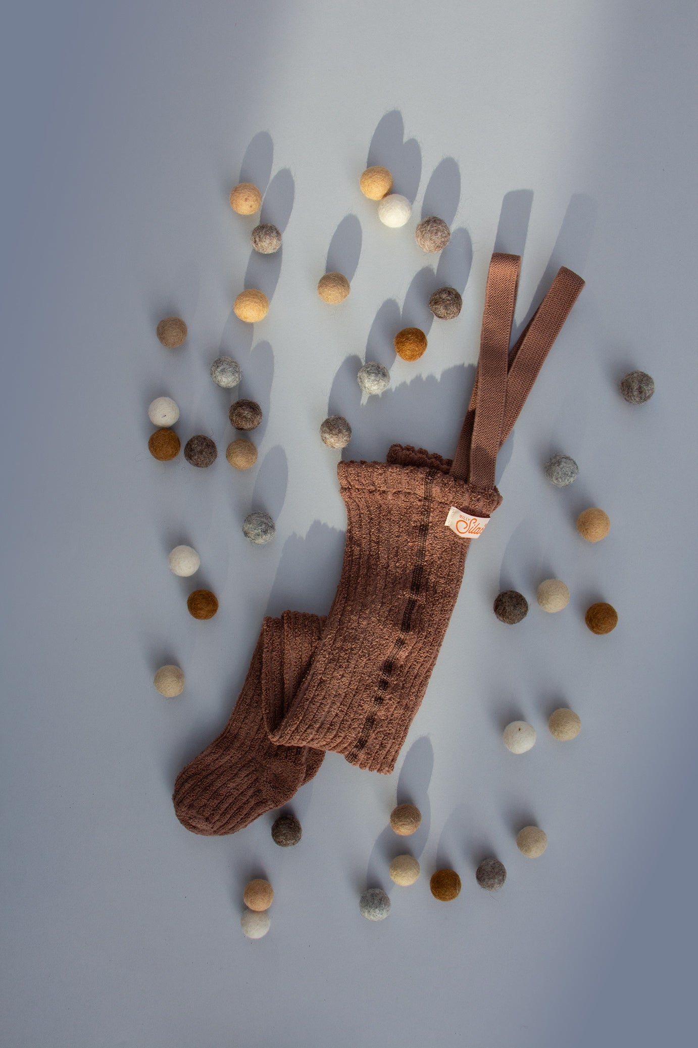 Granny Teddy Tights | Footed - Granola