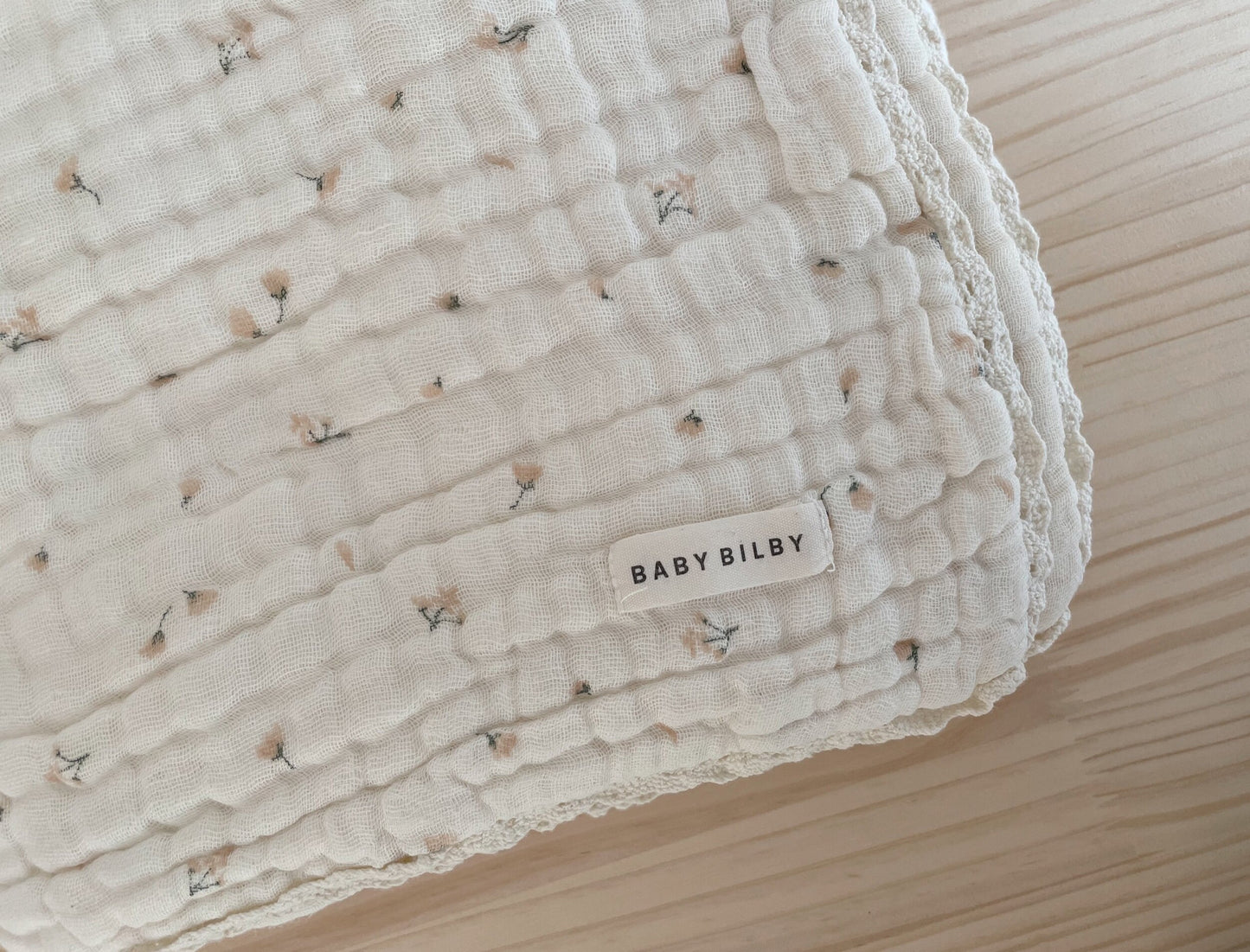 Organic Cotton Gauze Blanket - Petal