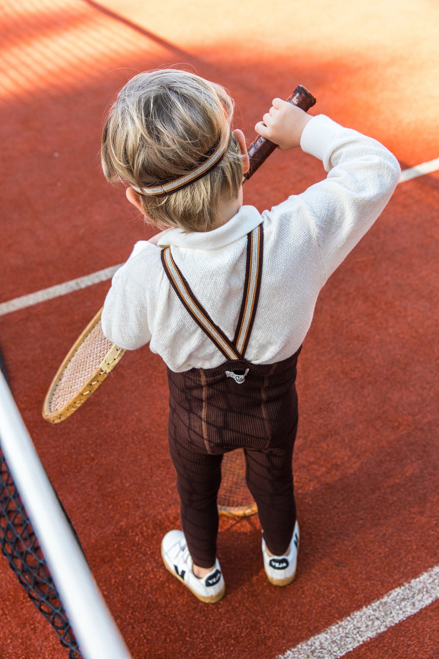 Classic Tights | Footless - Chocolate Brown Striped