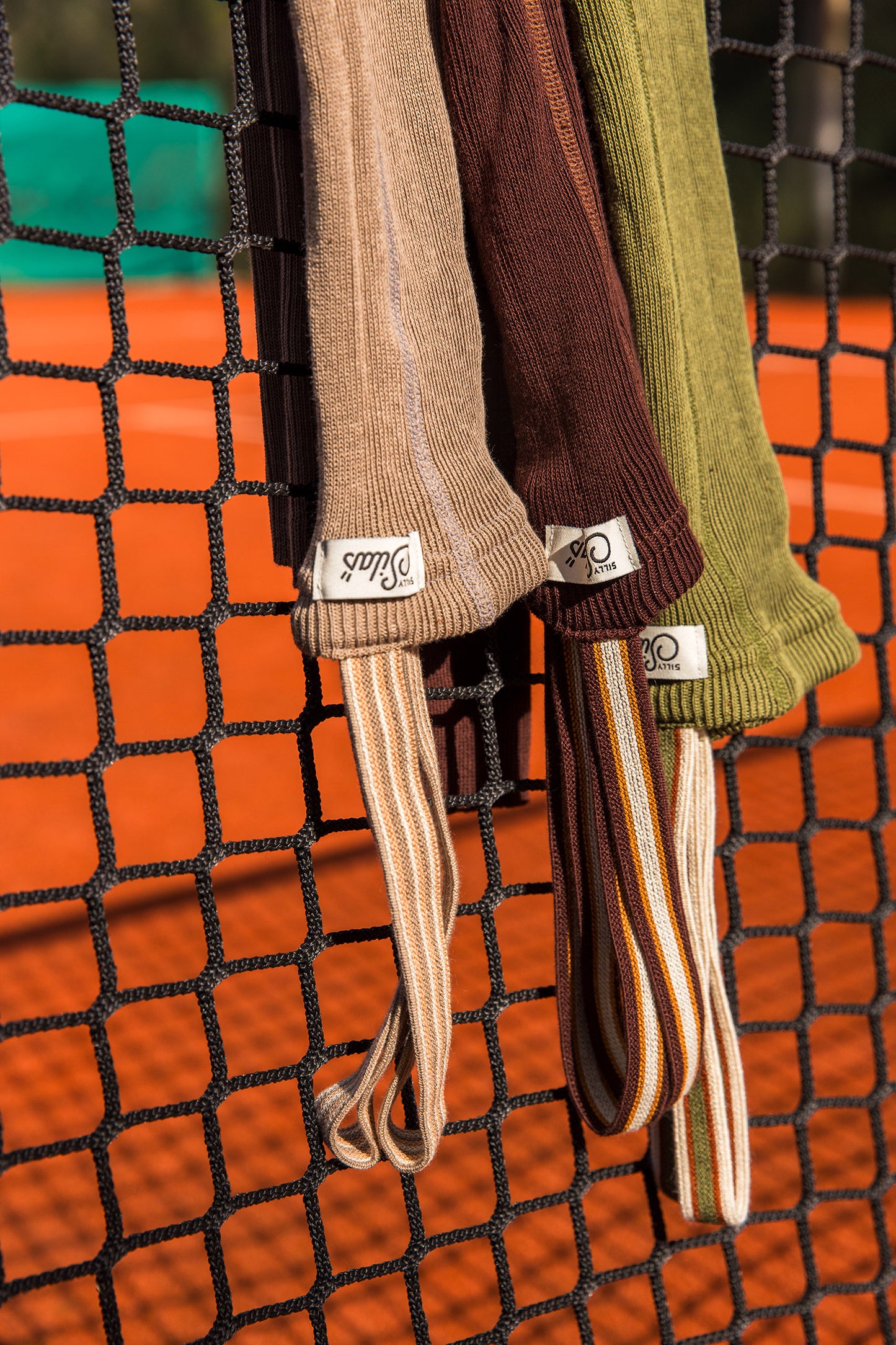Classic Tights | Footless - Olive Striped