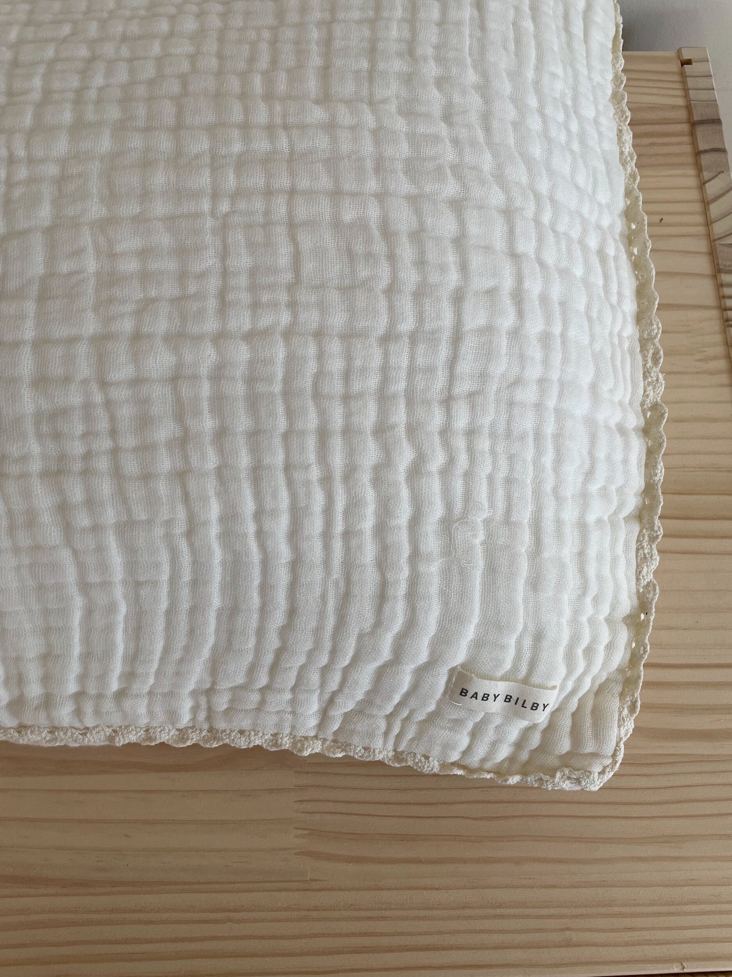 Organic Cotton Gauze Pillowcase - Coconut Cream