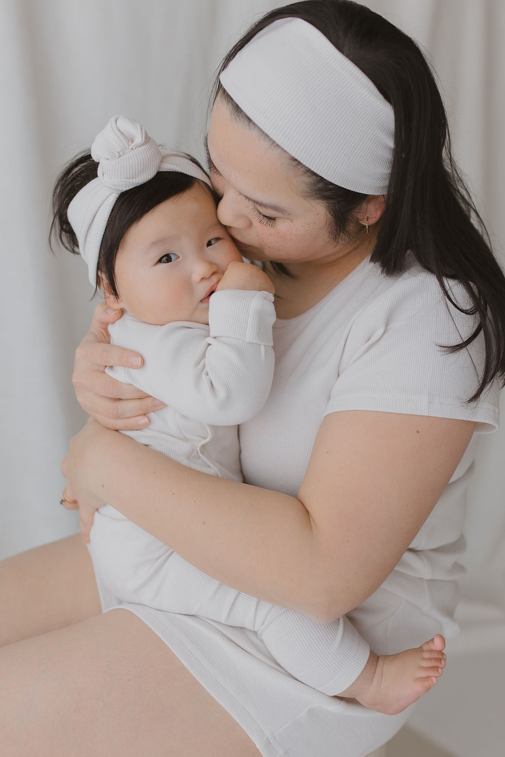 Organic L/S Kimono Bodysuit - Salt