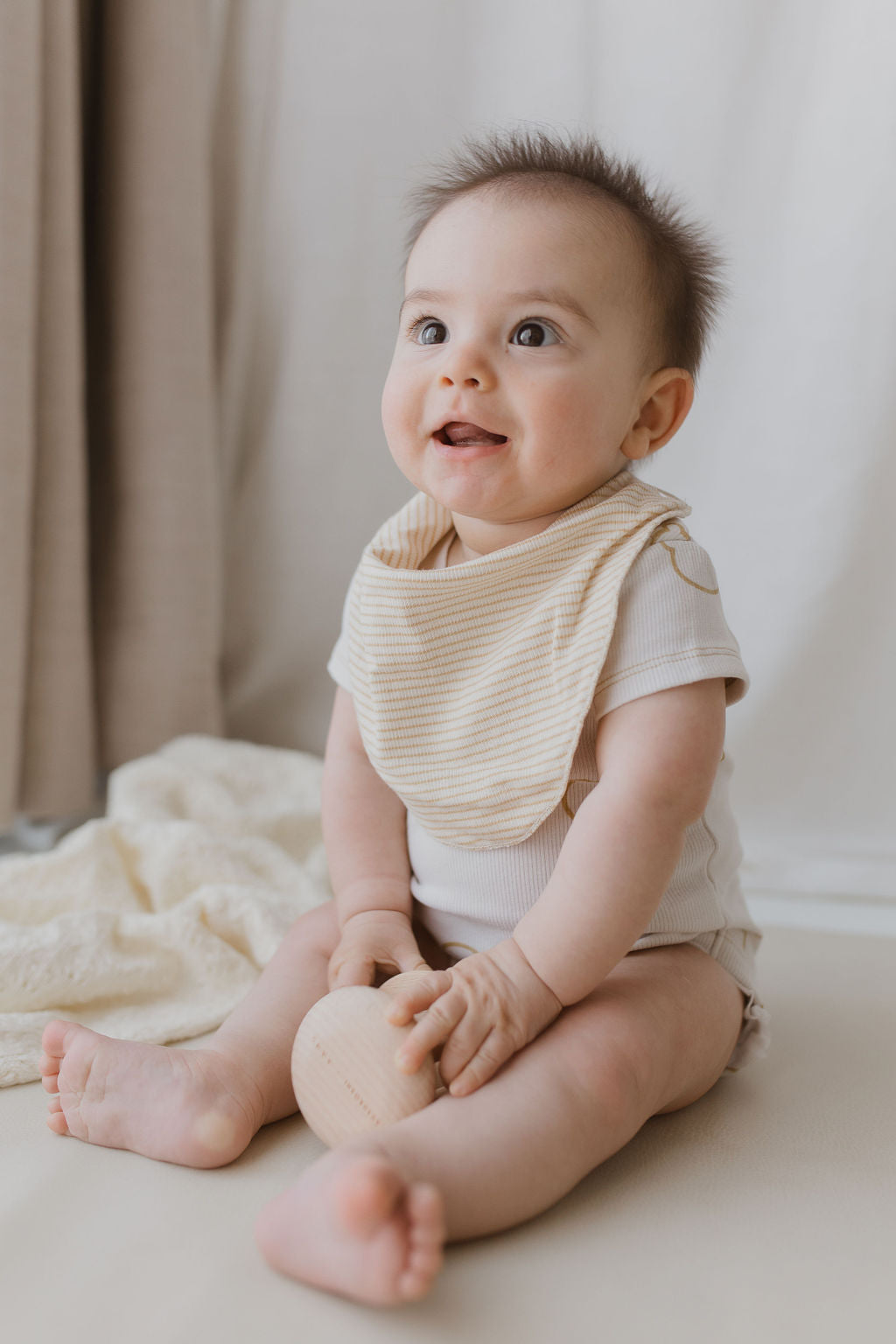 Organic Baby Bib - Honey