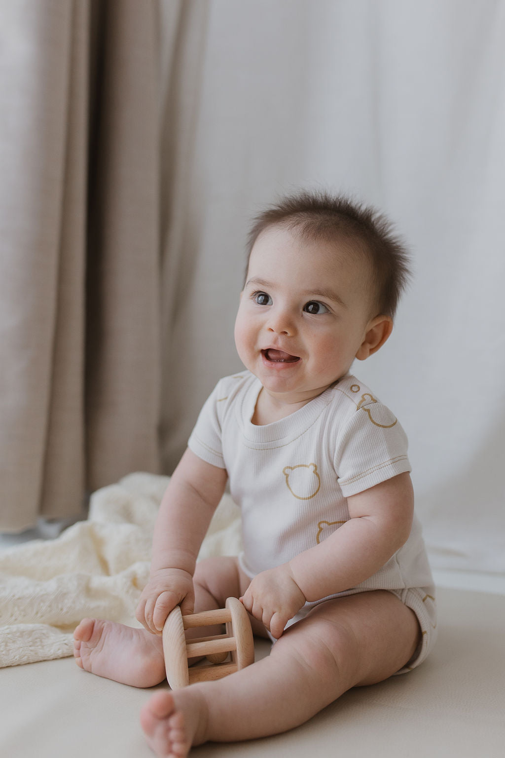 Organic S/S Classic Bodysuit - Boo Bear