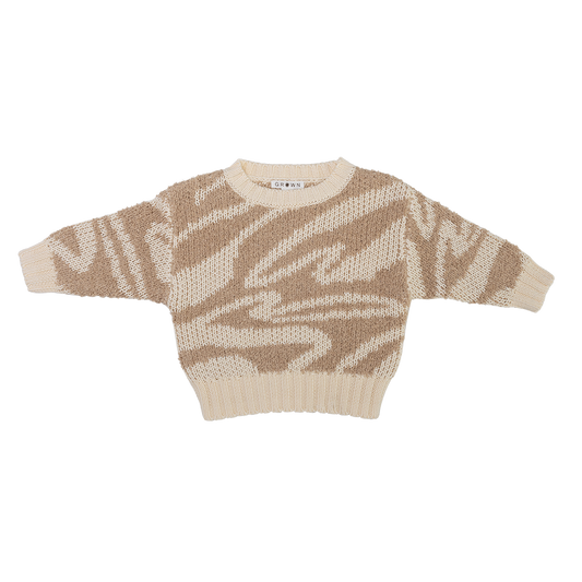 Teddy Ripple Pull Over - Stone