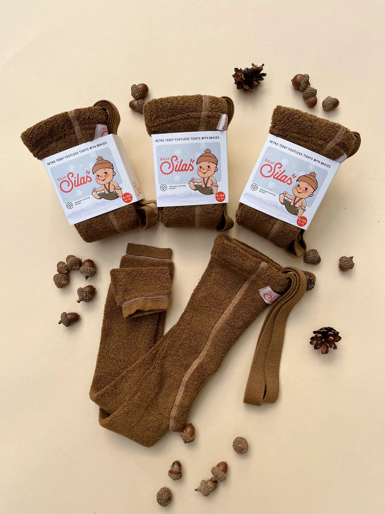 Teddy Tights | Footless - Acorn Brown
