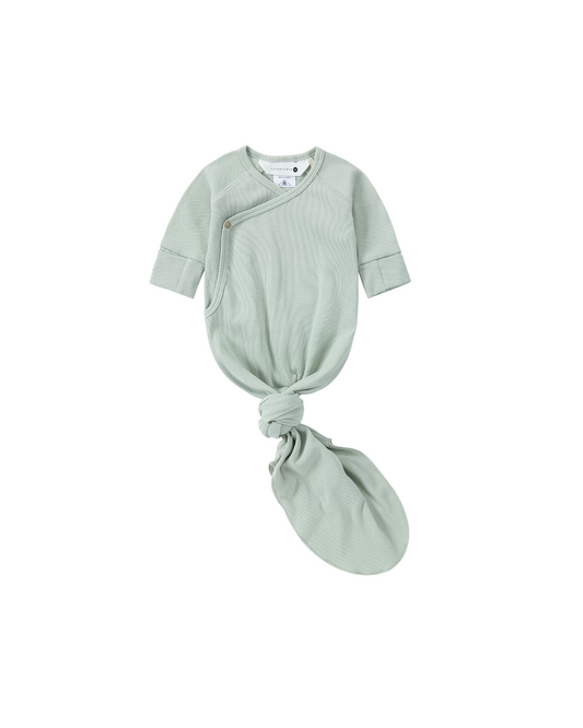 Organic Kimono Gown - Sea Mist