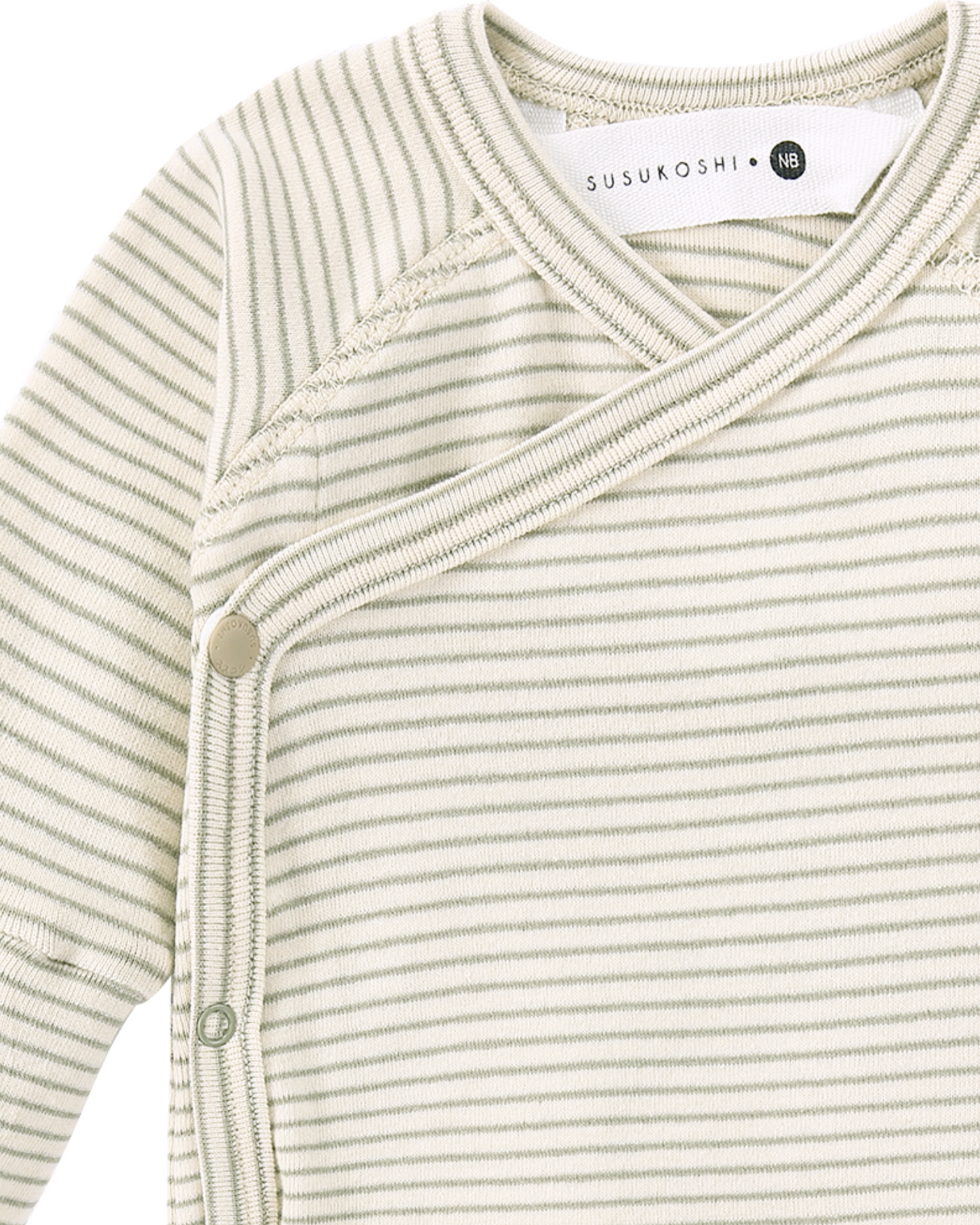 Organic L/S Kimono Bodysuit - Gum Leaf