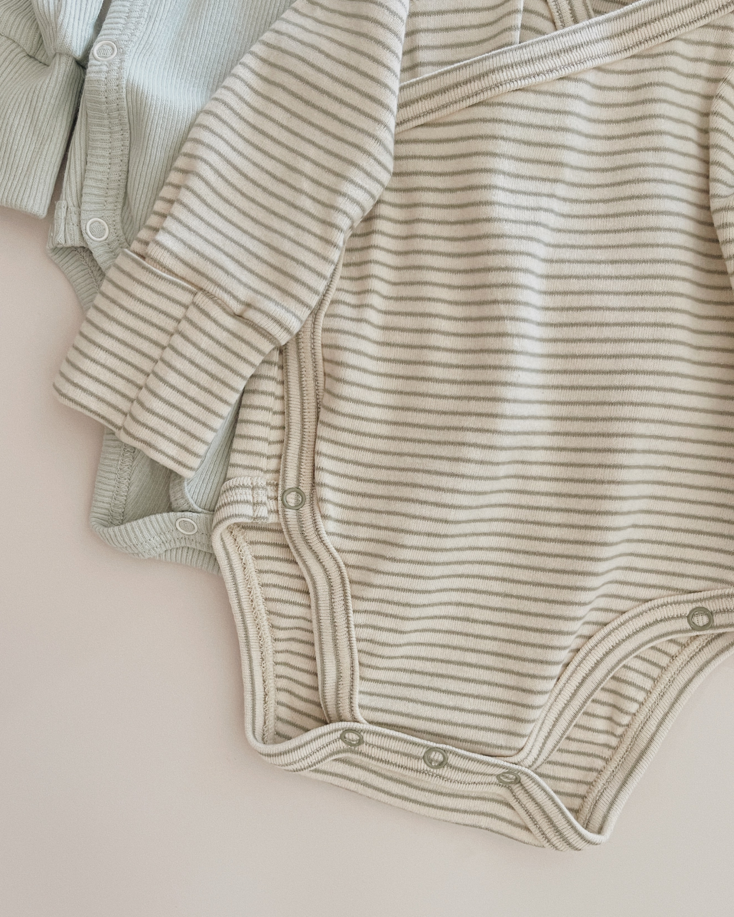 Organic L/S Kimono Bodysuit - Sea Mist