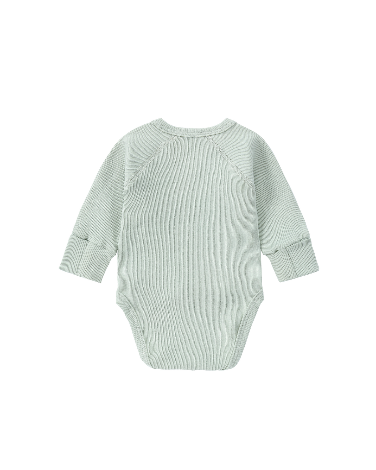 Organic L/S Kimono Bodysuit - Sea Mist