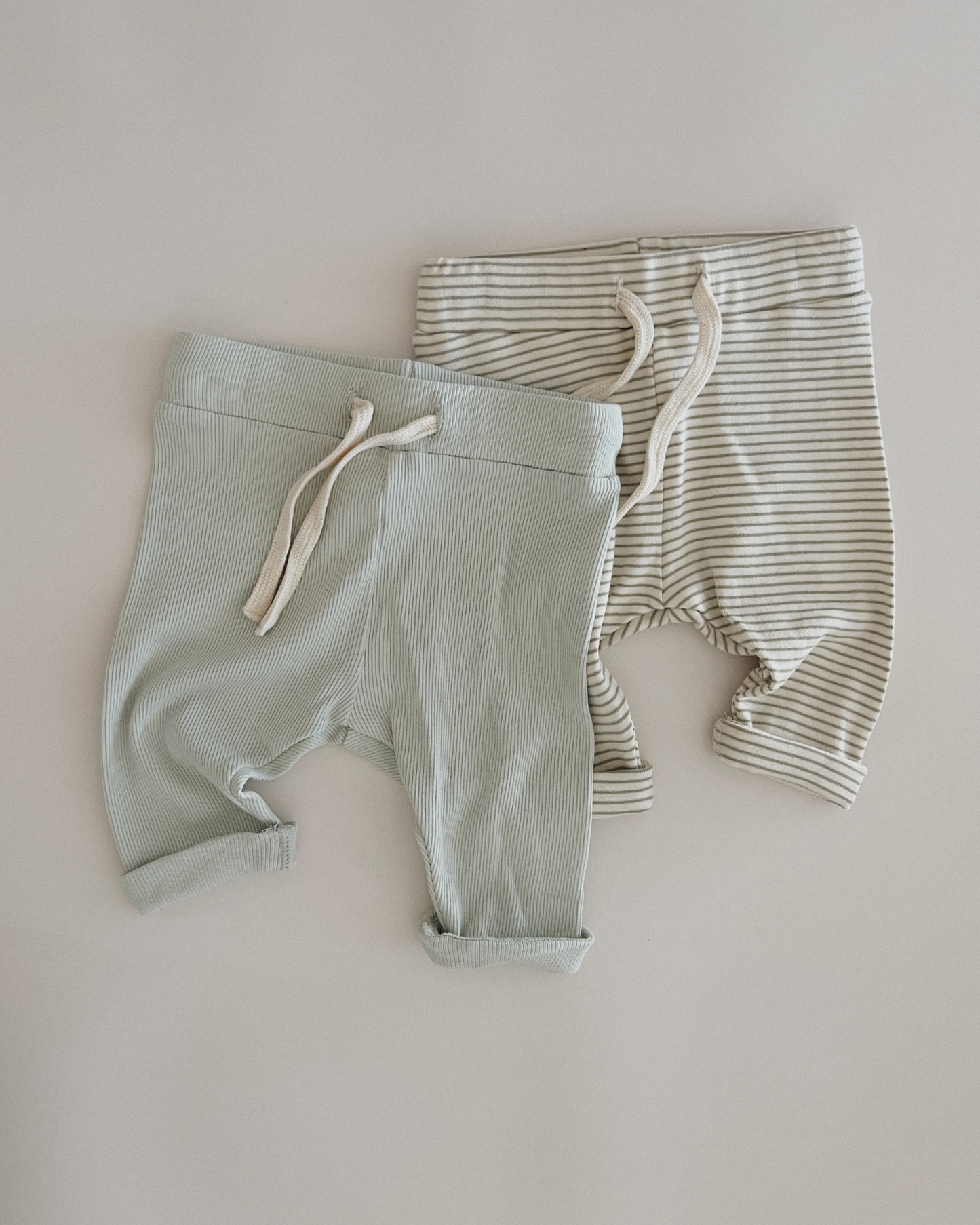 Organic Drawstring Legging - Sea Mist