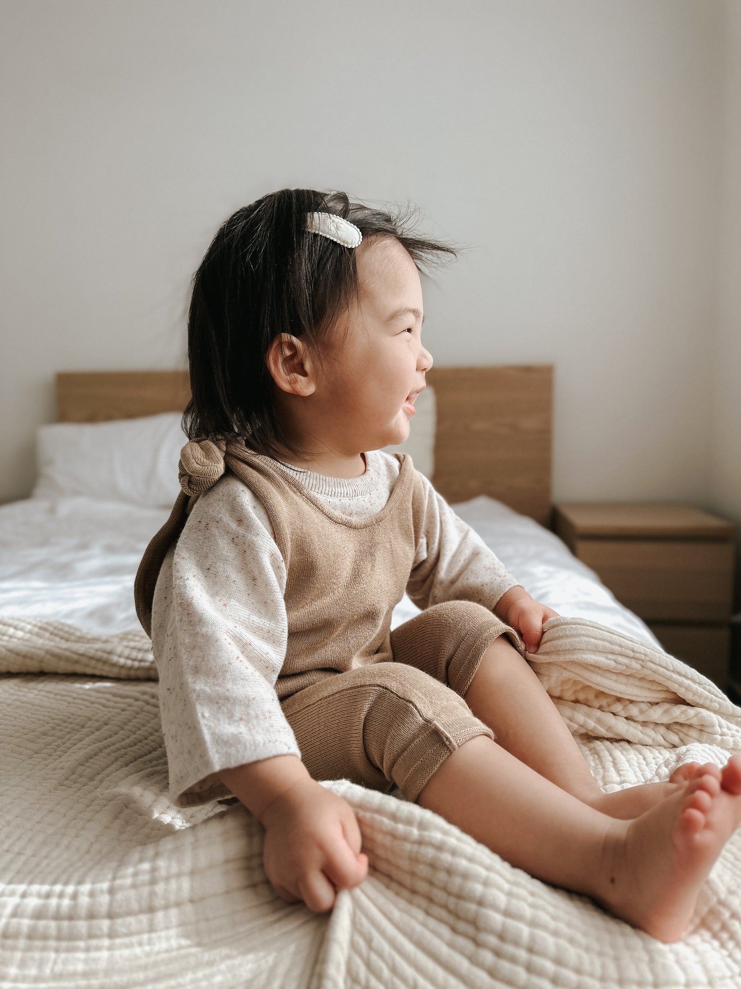 Relaxed Knit Tee - Speckle Oat