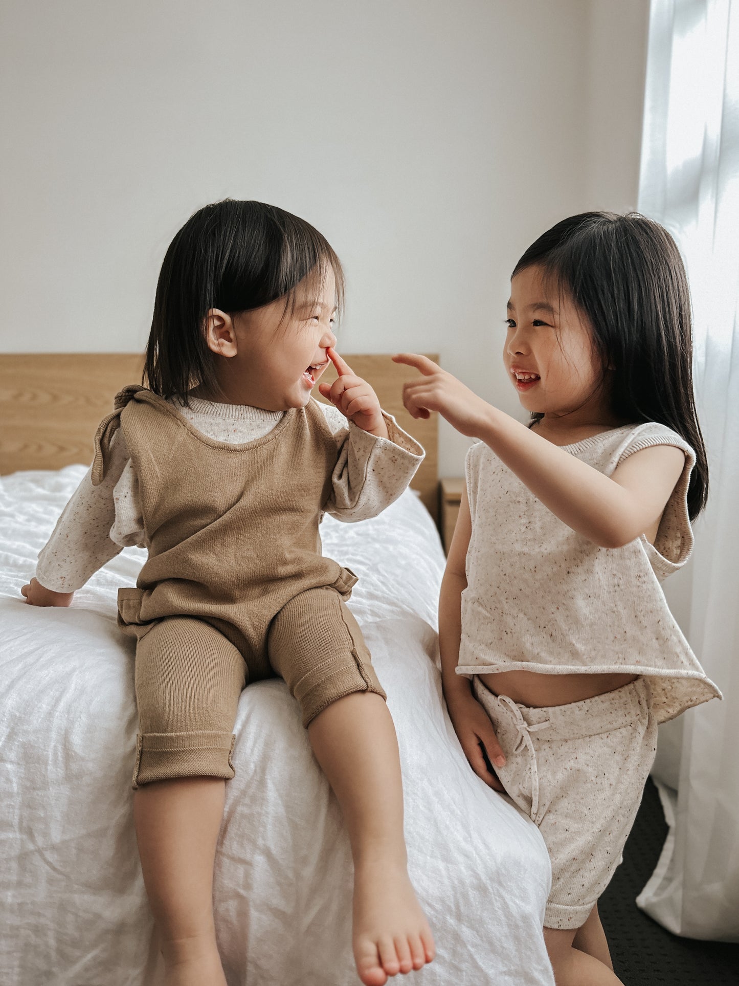 Knit Shorts - Speckle Oat