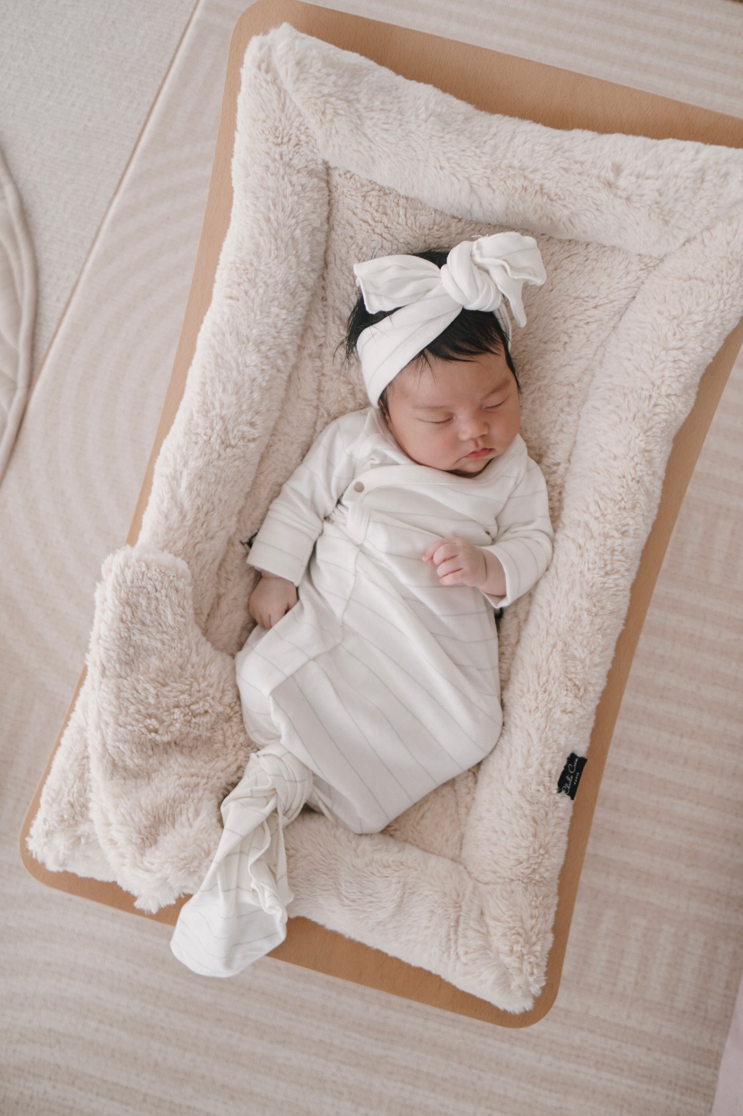 Organic Kimono Gown - White Sky