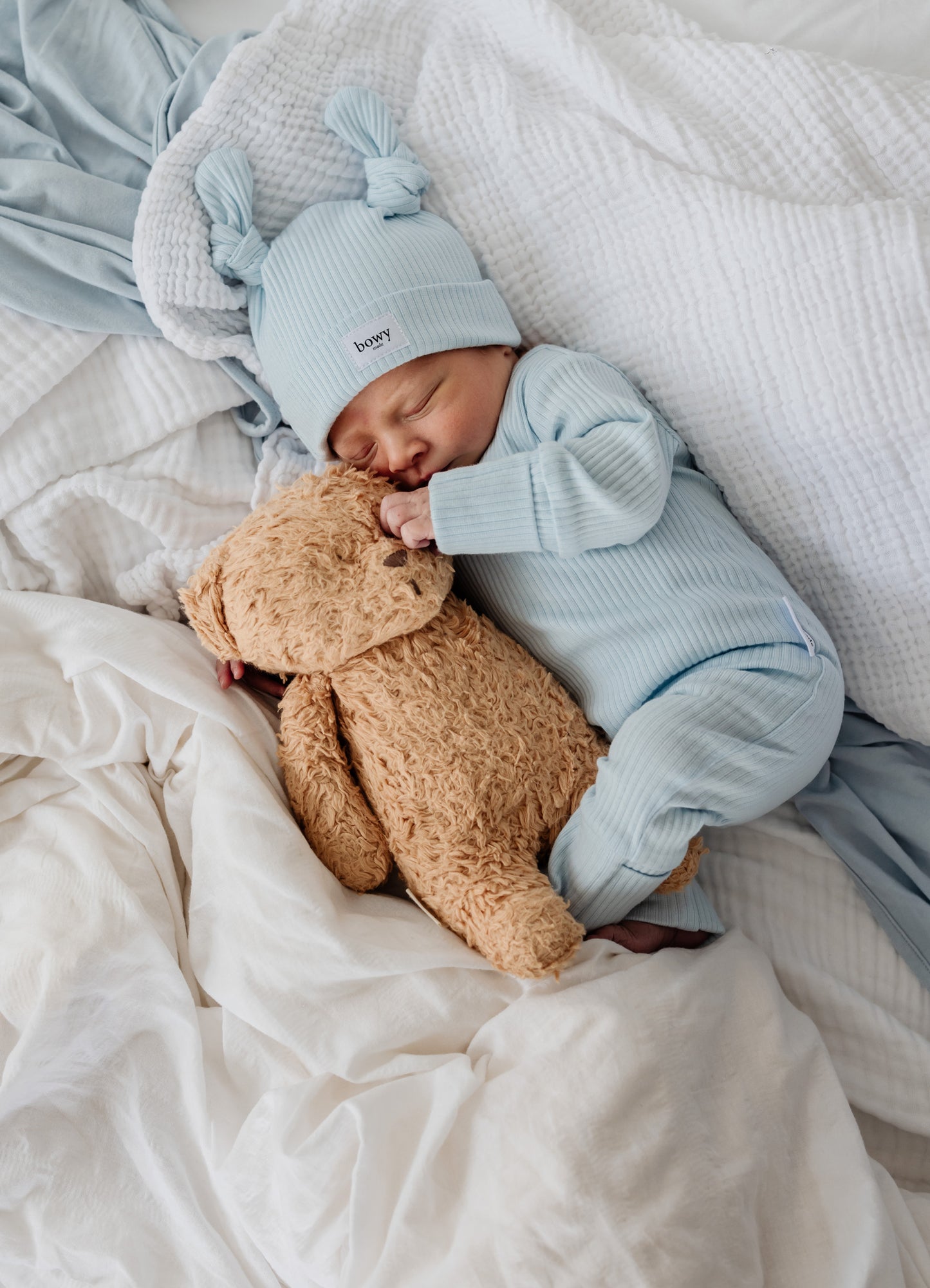 Ribbed Onesie - Powder Blue