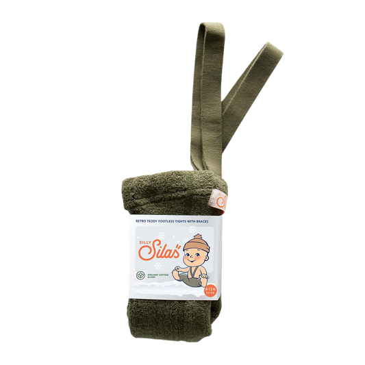 Teddy Tights | Footless - Olive