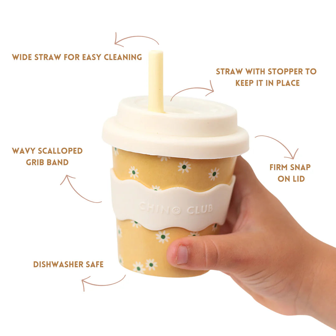 Babyccino Cup 4oz - Yellow Daisy